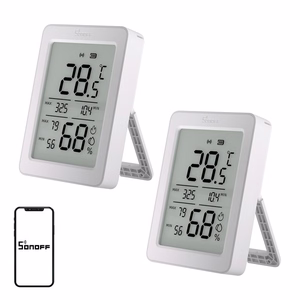 SONOFF ZigBee SNZB-02DR2 temperatūras un mitruma sensors, 2 gab.