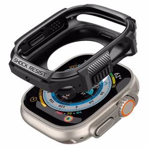 Spigen Rugged Armor maciņš Apple Watch Ultra 49 mm, matēti melns