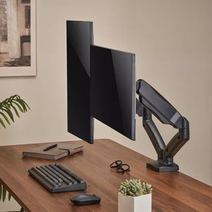 Dual 17”-32” Monitor Spring-Assisted Arm Mount, melns