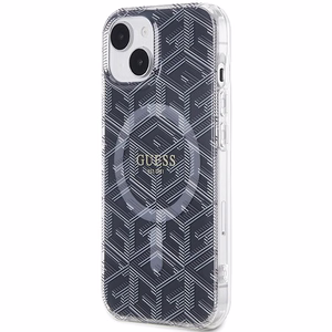 Guess IML GCube Magnētiskais viedtālruņa apvalks iPhone 15 / 14 / 13 - melna