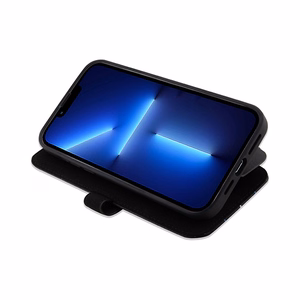 Mercedes Ādas Vilņu Raksta viedtālruņa apvalks iPhone 15 Pro - melns