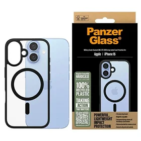 PanzerGlass cietais viedtālruņa apvalks iPhone 16 6.1" melns MagSafe 1301