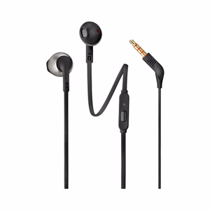 JBL T205 vadu austiņas austiņām ar 3,5 mm mini jack ligzdu - melnas krāsas
