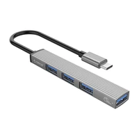 Orico AH-13 USB-C Hub dokstacija 1x USB-A 3.0 + 3x USB-A 2.0 - pelēka