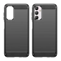 Elastīgais oglekļa raksta vāciņš Samsung Galaxy M14 viedtālrunim Carbon Case - melns