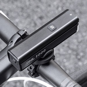Rockbros 24610002001 priekšējais velosipēda lukturis 1000 lm + USB-C - USB-A kabelis - melns