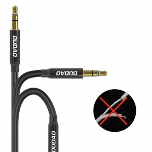 Dudao L12S AUX kabelis mini ligzda 3.5mm 1m 3 kontaktu stereo - melns