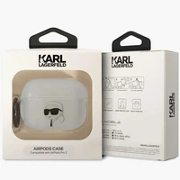 Karl Lagerfeld KLAP2HNIKTCT AirPods Pro 2 apvalks caurspīdīgs Ikonik Karl Lagerfeld