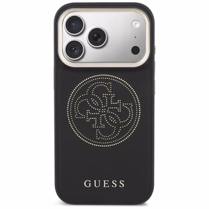 Guess Perforated 4G MagSafe чехол для iPhone 17 Pro Max чёрный