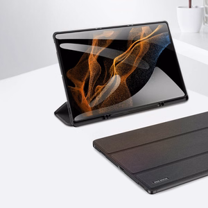Dux Ducis Domo salokāms apvalks planšetdatoram ar Smart Sleep funkciju Samsung Galaxy Tab S8/S9 Ultra statīvs - melns