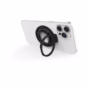 STM MagLoop 3-in-1 MagSafe piederums iPhone: pirksta cilpa, statīvs un pudeļu attaisāmais, melns