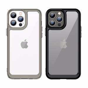 Outer Space viedtālruņa apvalks iPhone 12 Pro Max cietais vāks ar gēla rāmi sarkana