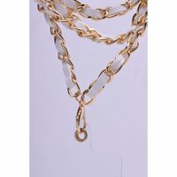 STRAP tālruņa siksniņa, tālruņa piekariņš / auklas garums 116 cm (58 cm cilpā) / ap kaklu – balts