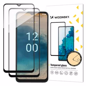 Wozinsky pilnas līmes rūdītais stikls 2x rūdītais stikls Nokia G22 9H pilna ekrāna pilns pārklājums ar melnu rāmi