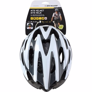 Dunlop MTB velosipēda ķivere, L izmērs, balta / melna
