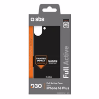 SBS Full Active D3O apvalks iPhone 16 Plus - melns