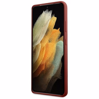 Mercedes Silikona Line apvalks Samsung Galaxy S21 Ultra sarkans