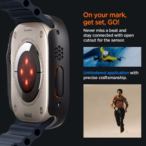 Spigen Thin Fit 360 maciņš Apple Watch Ultra 49 mm, melns