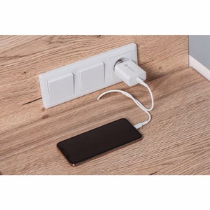 FORCELL F-ENERGY TFK-TC-25WPD ceļojumu lādētājs Type C + kabelis Type C uz Type C PD Q.C 3A 25W balts