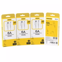 USB kabelis Dudao "TGL3L" balts "Type-C" 100cm (līdz 6A)