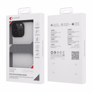 Comma case Hard Jacket for iPhone 15 Pro Max transparent antibacterial