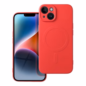SILICONE MAG COVER viedtālruņa apvalks saderīgs ar MagSafe iPhone 14 sarkans