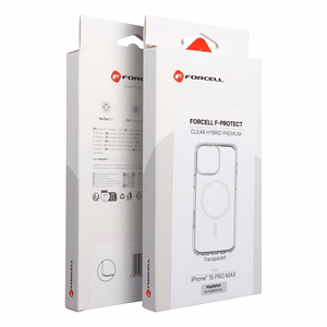 Maciņš priekš iPhone 15 PRO MAX Forcell F-Protect Clear Hybrid Premium saderīgs ar Magsafe caurspīdīgs