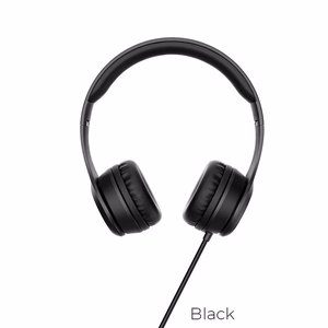 HOCO vadu austiņas Jack 3,5 mm ar mikrofonu W21 melnas