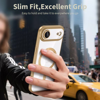 Tech-Protect MagFlex Magnētiskais viedtālruņa apvalks iPhone 17 Air - Caurspīdīgs zelta