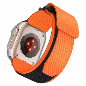 FORCELL F-DESIGN FA05 neilona siksniņa APPLE pulkstenim 42 / 44 / 45 / 49 mm oranža
