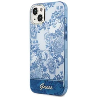 Guess GUHCP14MHGPLHB iPhone 14 Plus 6.7 "zils/zils cietais apvalks Porcelain Collection