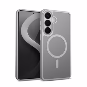 Crong Hybrid Matte Magnetic - MagSafe maciņš Samsung Galaxy S26 (pelēks)