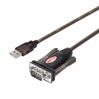 Unitek Y-105 seriālais kabelis melns 1.5 m USB Type-A DB-9