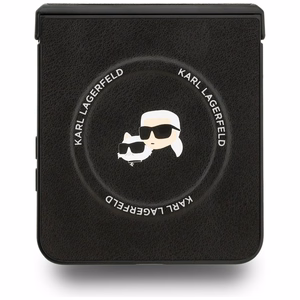 KARL LAGERFELD viedtālruņa apvalks SAMSUNG Z Flip7, ar magnētisko MagSafe, (PU K&C PINS) melns