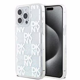 DKNY Šķidrs spīdumu daudzlogo viedtālruņa apvalks iPhone 15 Pro Max - balta