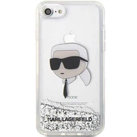 Karl Lagerfeld KLHCI8LNKHCH iPhone 7/8/SE 2020/2022 sudraba/sudraba cietais apvalks Mirdzošs Karl Galva