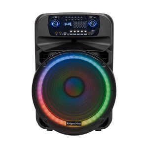 60 W aktīvā skanda ar 2 bezvadu UHF mikrofoniem, SD, Bluetooth, FM, USB un LED