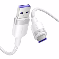 USB 2.0 A uz USB-C 6A Vention CTOWH 2M kabelis (balts)