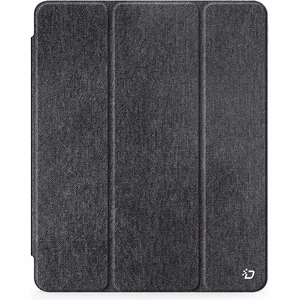 DUX DUCIS planšetdatora maciņš (m) UNID saliekams ar zīmuli uzglabāšanas vietu iPad Air 13 (2024) / iPad Pro 12.9 (2018/2020/2021/2022) melns