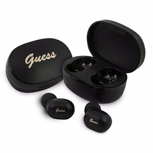 Guess GUTWST30BKTWS Bluetooth bezvadu austiņas ar uzlādes staciju, melnas