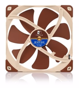 Noctua NOC-NF-A14-ULN datora dzesēšanas komponents Datora korpusa ventilators 14 cm bēšs, brūns 1 gab.