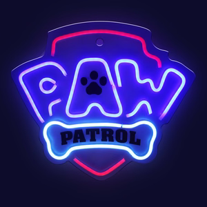 Piekarināms Paw Patrol LED neona gaismeklis uz organiskā stikla – logotips OW-130146