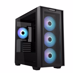 ASUS A21 PLUS MidiTower melns ARGB caurspīdīgs panelis MicroATX MiniITX