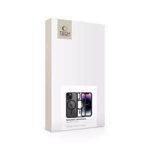Tech-Protect MagMat Magnētiskais viedtālruņa apvalks iPhone 12 mini / 13 mini - caurspīdīgs melns
