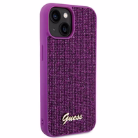 Guess Disco Metal Script viedtālruņa apvalks iPhone 15 - rozā