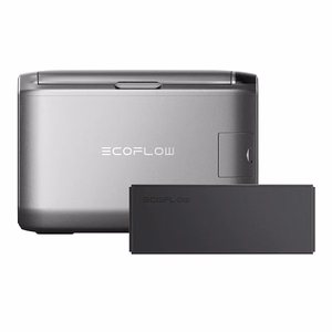 Komplekts: EcoFlow Glacier 55L portatīvais ledusskapis + 298Wh baterija.