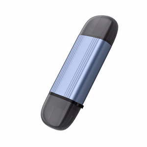 Pelēks alumīnija SD un microSD atmiņas karšu lasītājs Wozinsky WCR-5G ar USB-A 3.0 / USB-C 3.0