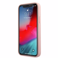 Guess GUHCP12SLSVSPI iPhone 12 mini 5.4" rozā/rozā cietais apvalks Script Vintage