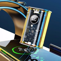 WEKOME WP-345 Vanguard Series - Power bank 10000 mAh Fast Charging with built-in USB-C & Lightning PD 20W kabelis + QC 22.5W (dzeltens)