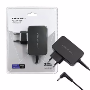 Qoltec 51026 barošanas adapteris iekštelpu/āra 65 W melns